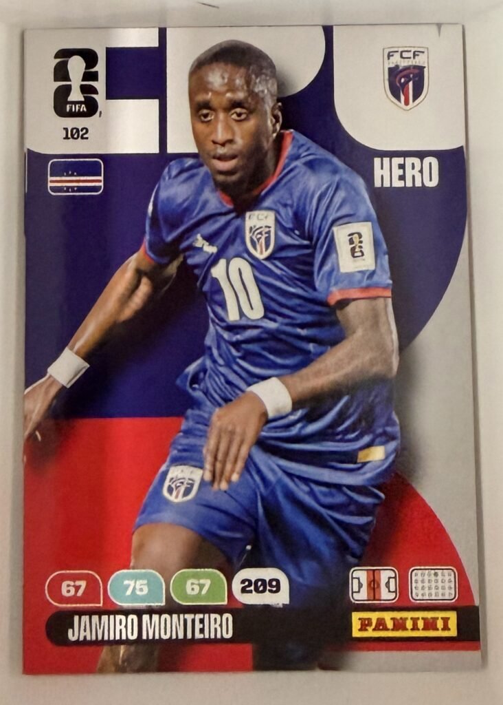 Jamiro Monteiro HERO #102 – Panini Adrenalyn XL FIFA World Cup 2026
