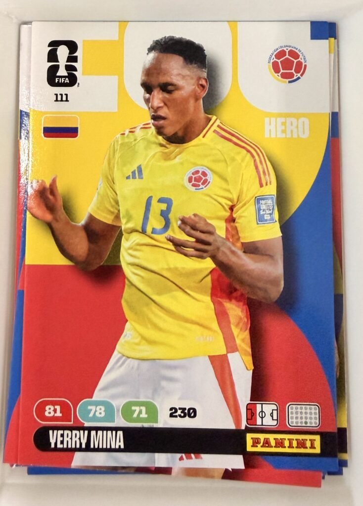 Yerry Mina HERO #111 – Panini Adrenalyn XL FIFA World Cup 2026
