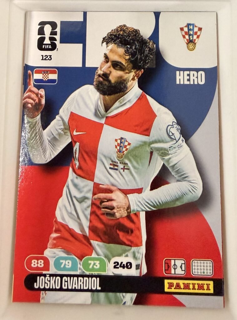 Joško Gvardiol HERO #123 – Panini Adrenalyn XL FIFA World Cup 2026