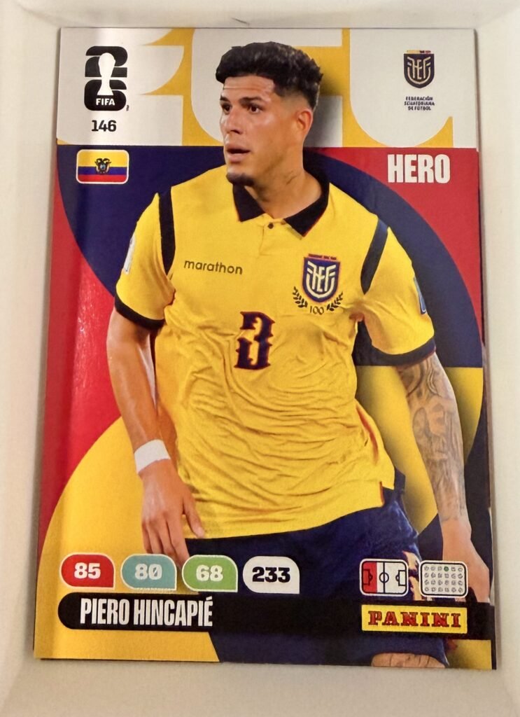Piero Hincapié HERO #146 – Panini Adrenalyn XL FIFA World Cup 2026