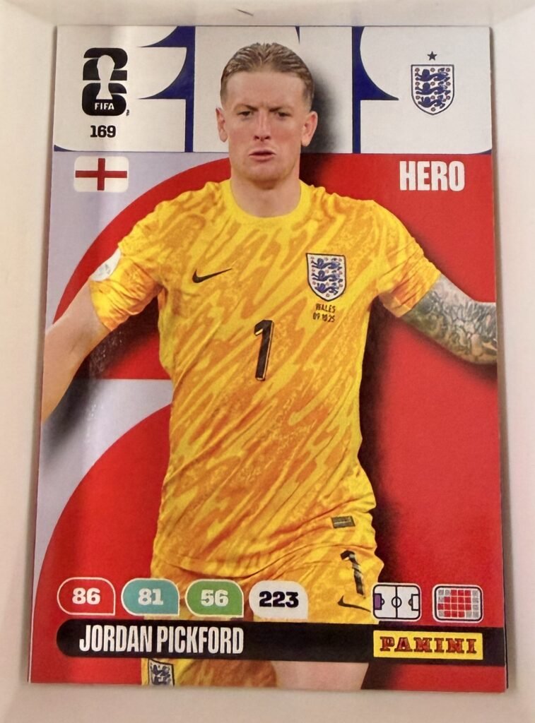 Jordan Pickford HERO #169 – Panini Adrenalyn XL FIFA World Cup 2026