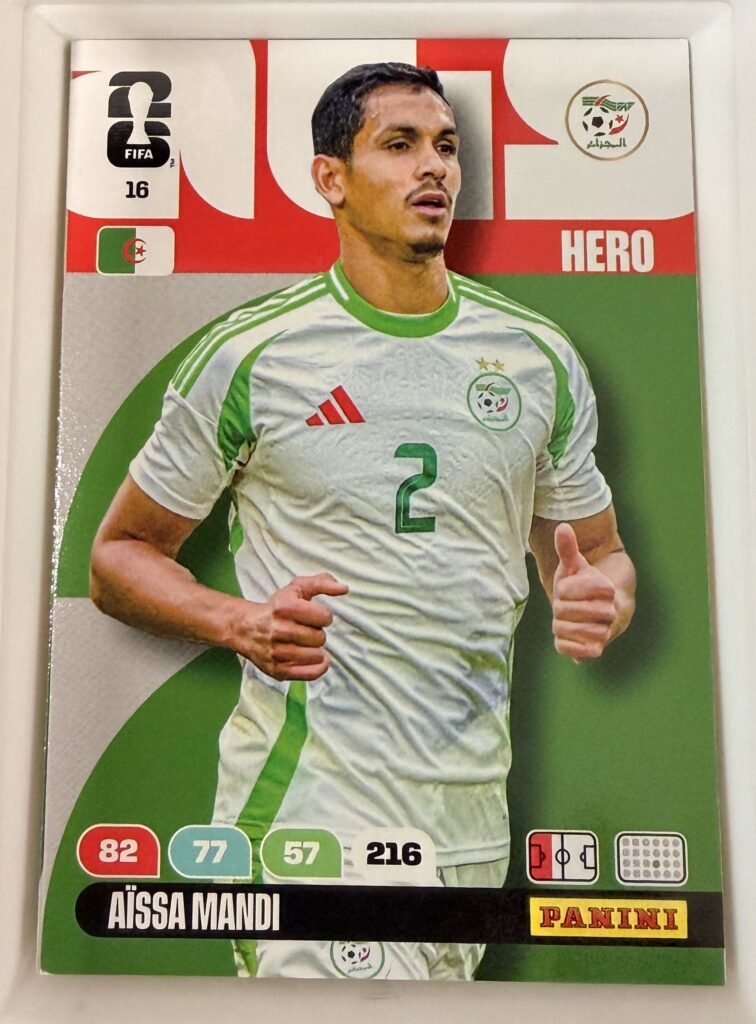 Aïssa Mandi HERO #16 – Panini Adrenalyn XL FIFA World Cup 2026