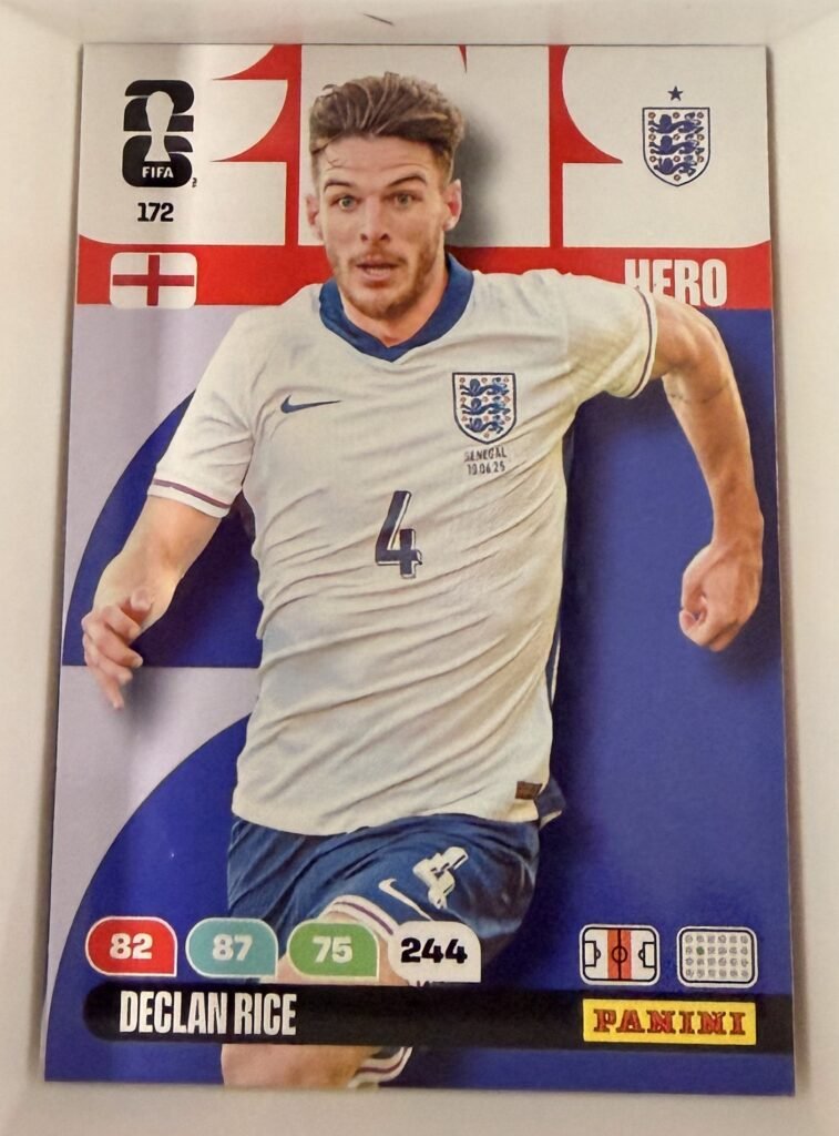 Declan Rice HERO #172 – Panini Adrenalyn XL FIFA World Cup 2026