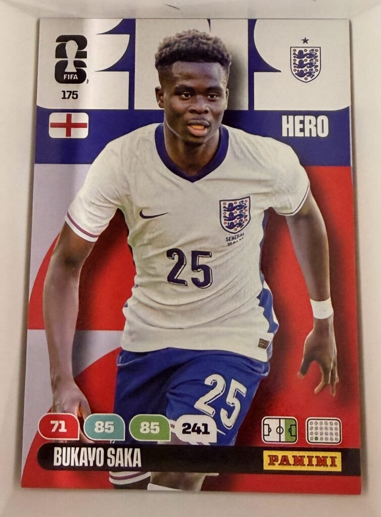 Bukayo Saka HERO #175 – Panini Adrenalyn XL FIFA World Cup 2026