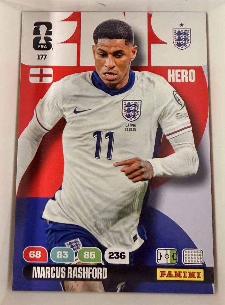 Marcus Rashford HERO #177 – Panini Adrenalyn XL FIFA World Cup 2026
