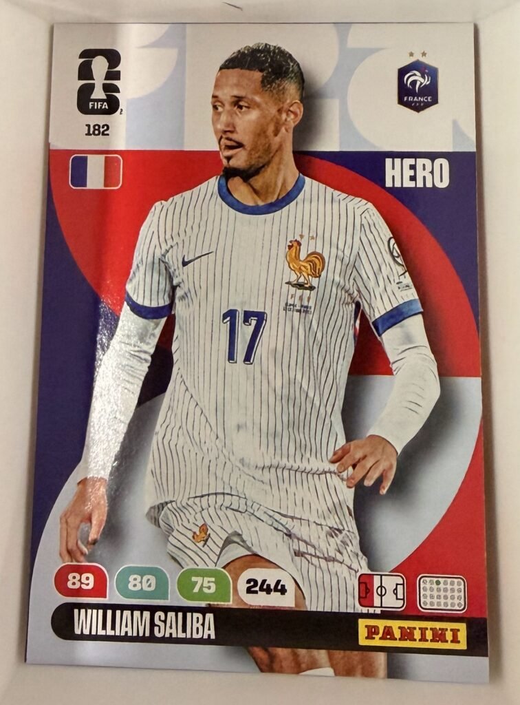 William Saliba HERO #182 – Panini Adrenalyn XL FIFA World Cup 2026