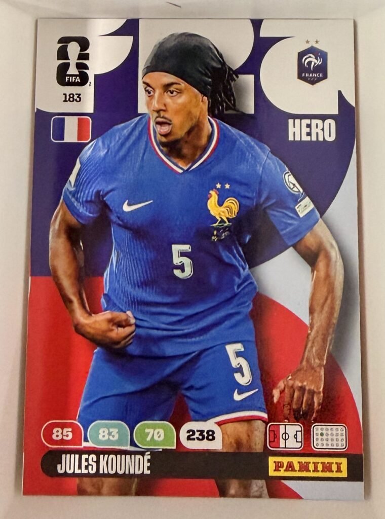 Jules Koundé HERO #183 – Panini Adrenalyn XL FIFA World Cup 2026