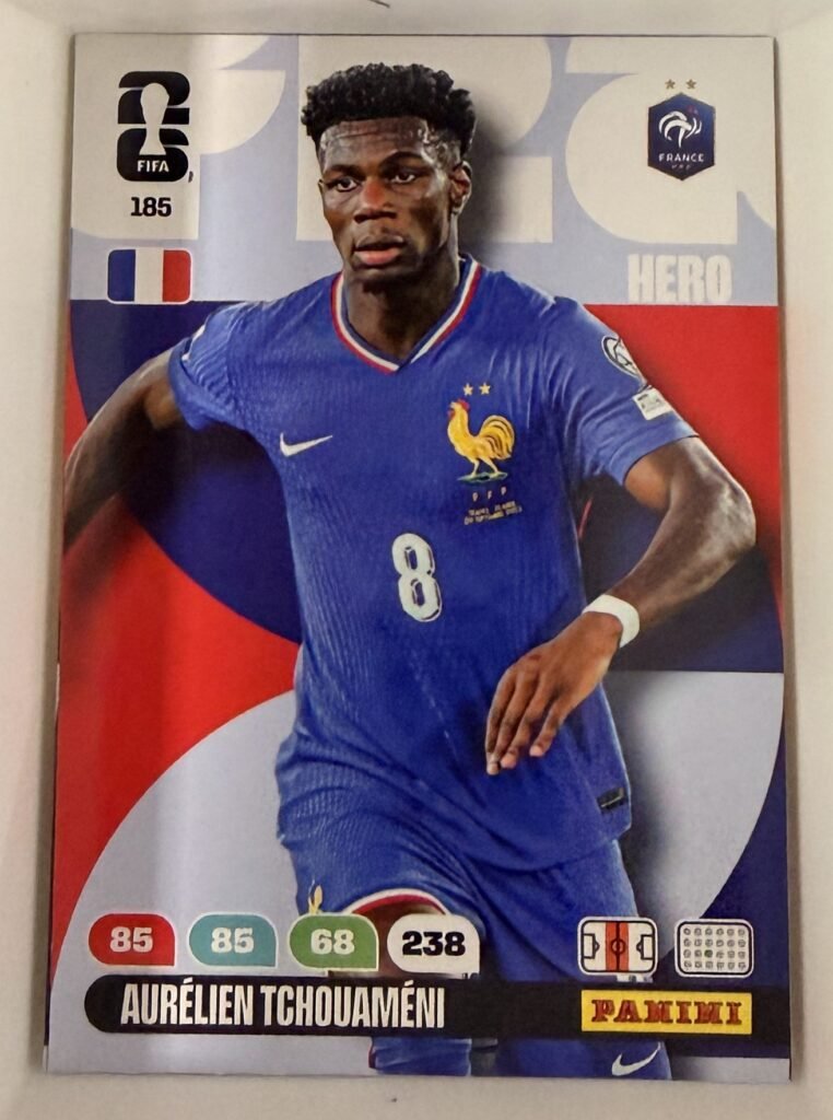 Aurélien Tchouaméni HERO #185 – Panini Adrenalyn XL FIFA World Cup 2026