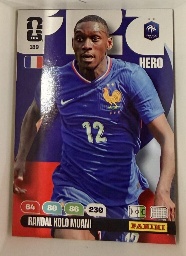 Randal Kolo Muani HERO #189 – Panini Adrenalyn XL FIFA World Cup 2026