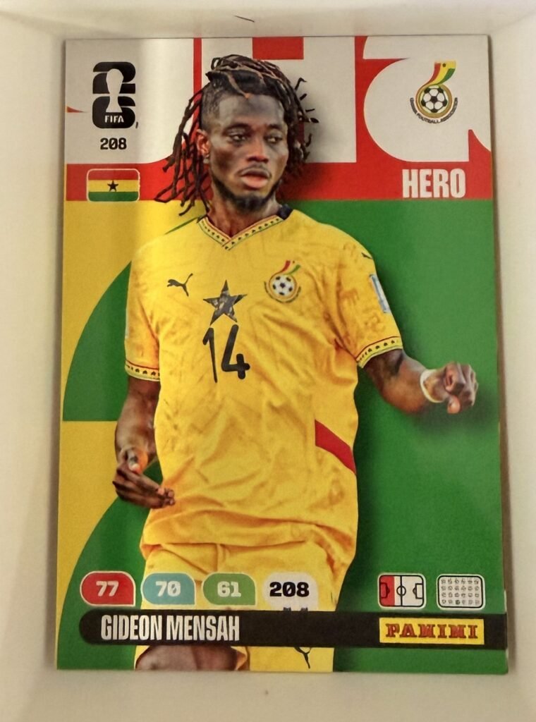 Gideon Mensah HERO #208 – Panini Adrenalyn XL FIFA World Cup 2026