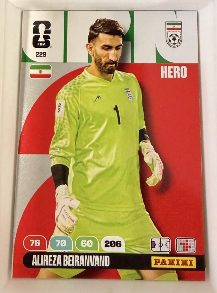 Alireza Beiranvand HERO #229 – Panini Adrenalyn XL FIFA World Cup 2026