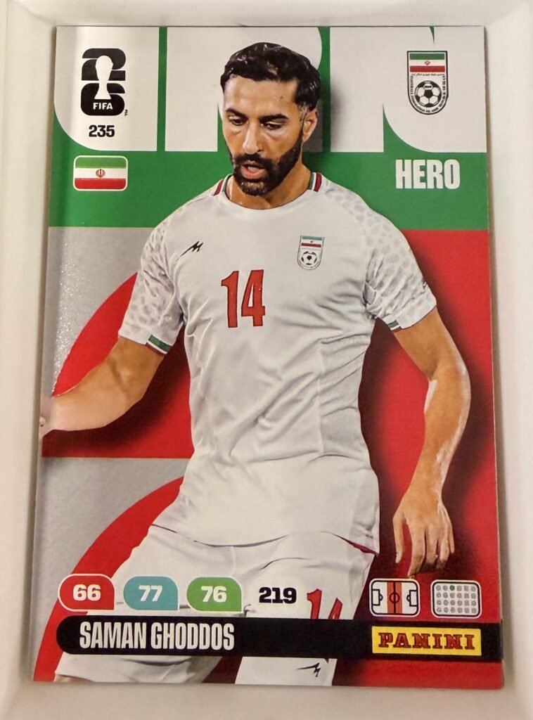 Saman Ghoddos HERO #235 – Panini Adrenalyn XL FIFA World Cup 2026