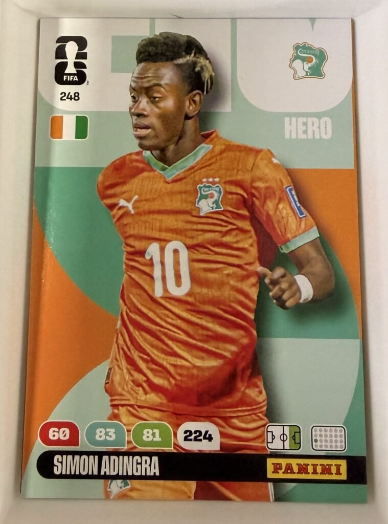 Simon Adingra HERO #248 – Panini Adrenalyn XL FIFA World Cup 2026