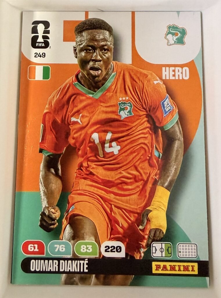 Oumar Diakité HERO #249 – Panini Adrenalyn XL FIFA World Cup 2026