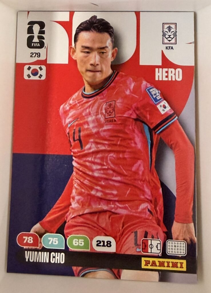 Yumin Cho HERO #278 – Panini Adrenalyn XL FIFA World Cup 2026