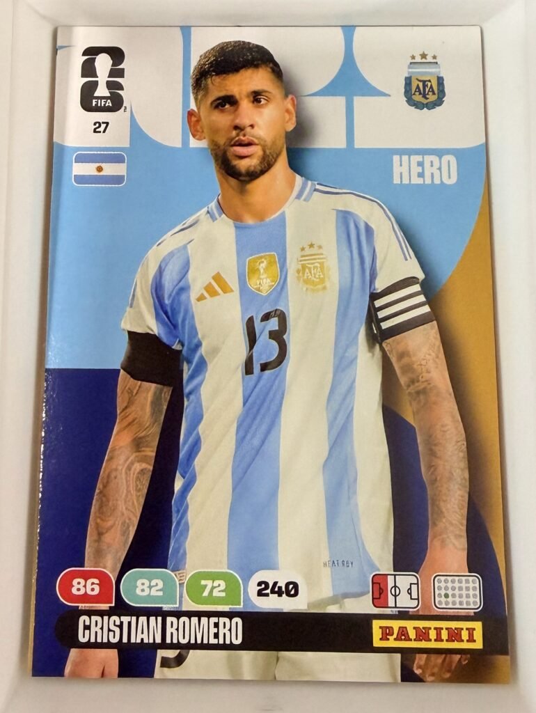 Cristian Romero HERO #27 – Panini Adrenalyn XL FIFA World Cup 2026