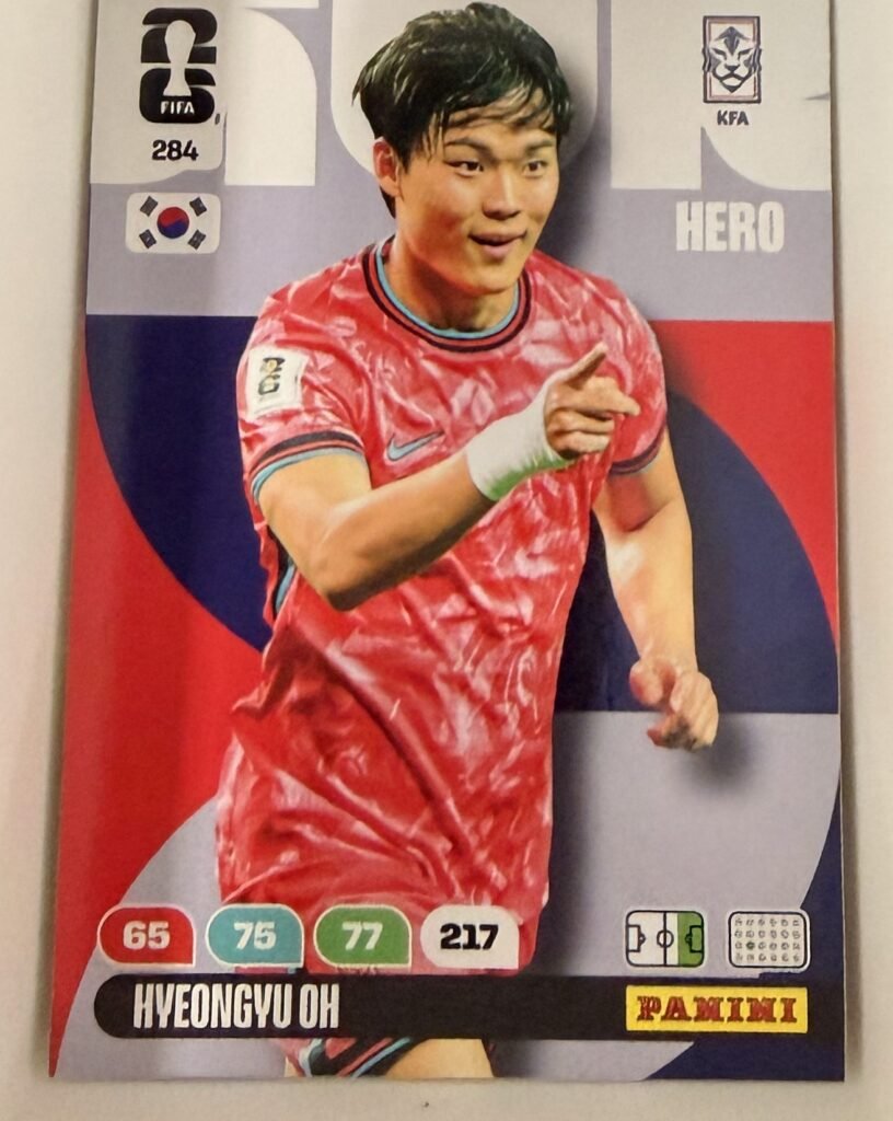 Hyeongyu Oh HERO #284 – Panini Adrenalyn XL FIFA World Cup 2026
