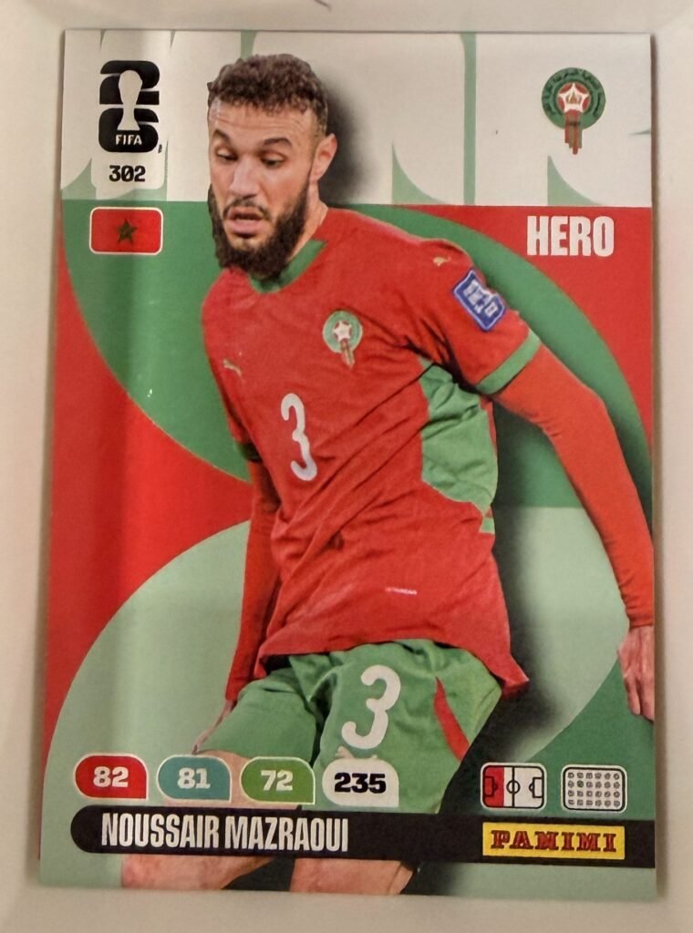 Noussair Mazraoui HERO #302 – Panini Adrenalyn XL FIFA World Cup 2026