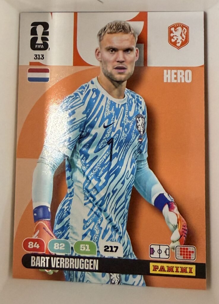 Bart Verbruggen HERO #313 – Panini Adrenalyn XL FIFA World Cup 2026