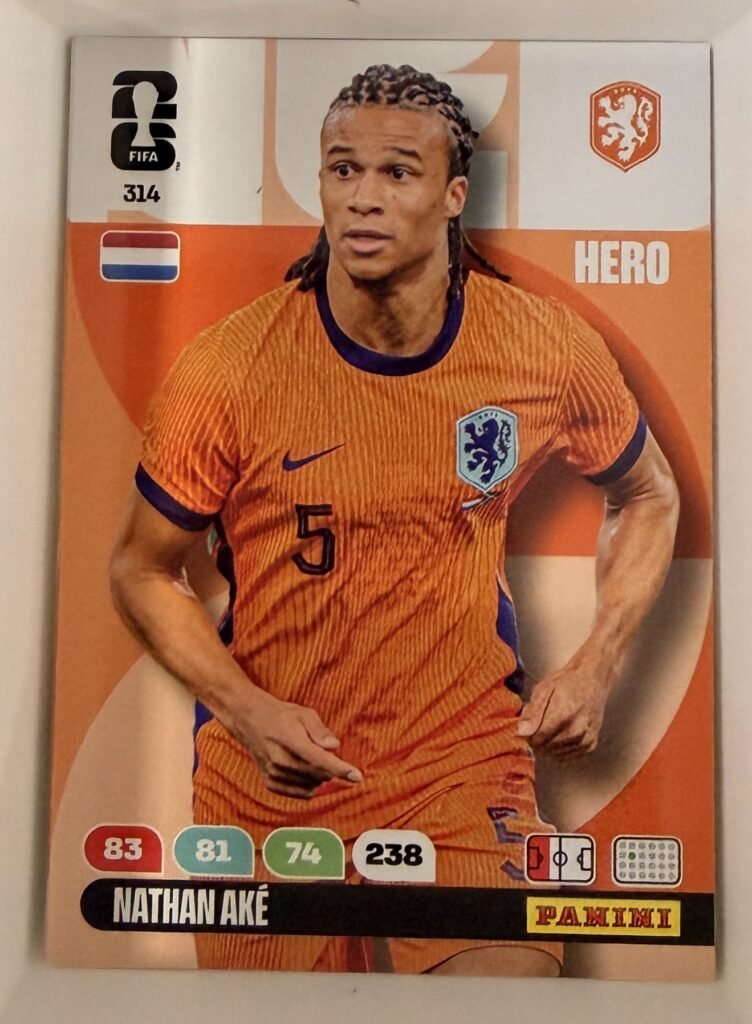 Nathan Aké HERO #314 – Panini Adrenalyn XL FIFA World Cup 2026