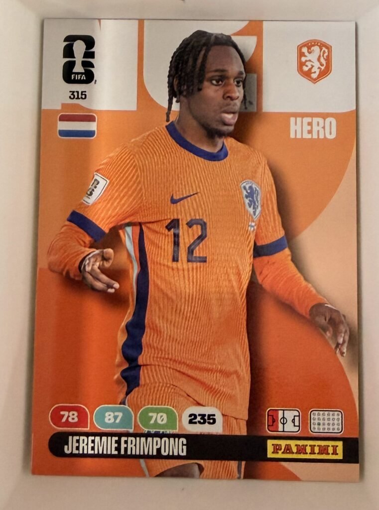 Jeremie Frimpong HERO #315 – Panini Adrenalyn XL FIFA World Cup 2026