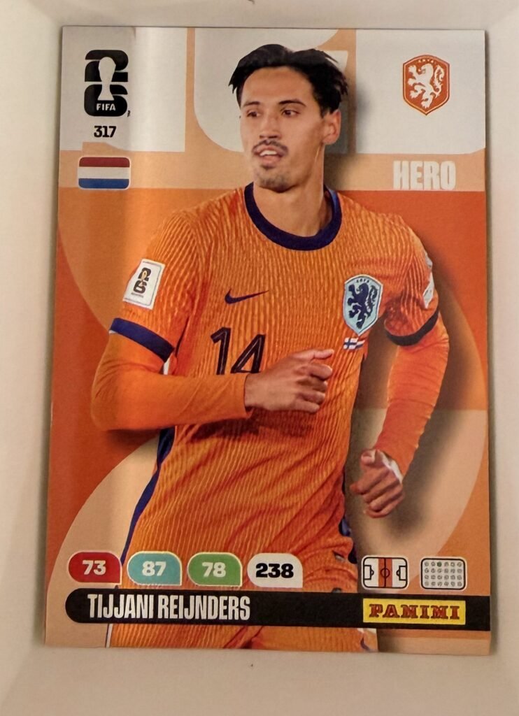 Tijjani Reijnders HERO #317 – Panini Adrenalyn XL FIFA World Cup 2026