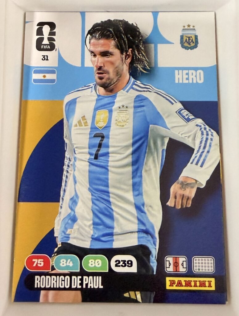 Rodrigo De Paul HERO #31 – Panini Adrenalyn XL FIFA World Cup 2026