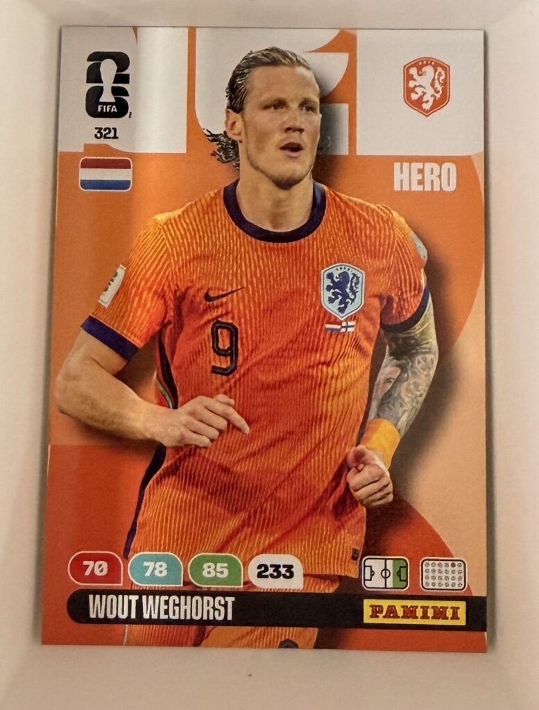Wout Weghorst HERO #321 – Panini Adrenalyn XL FIFA World Cup 2026