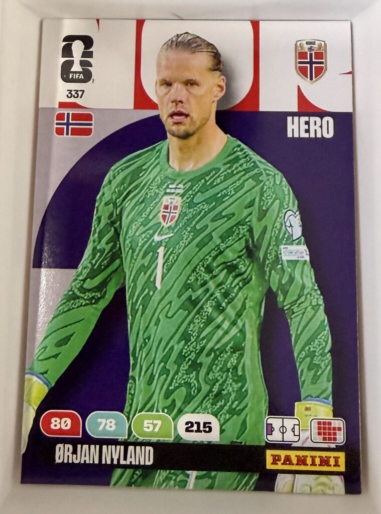 Ørjan Nyland HERO #337 – Panini Adrenalyn XL FIFA World Cup 2026