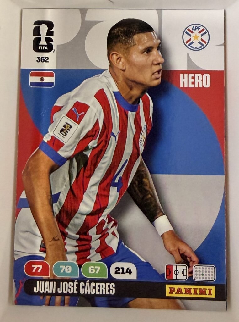 Juan José Cáceres HERO #362 – Panini Adrenalyn XL FIFA World Cup 2026