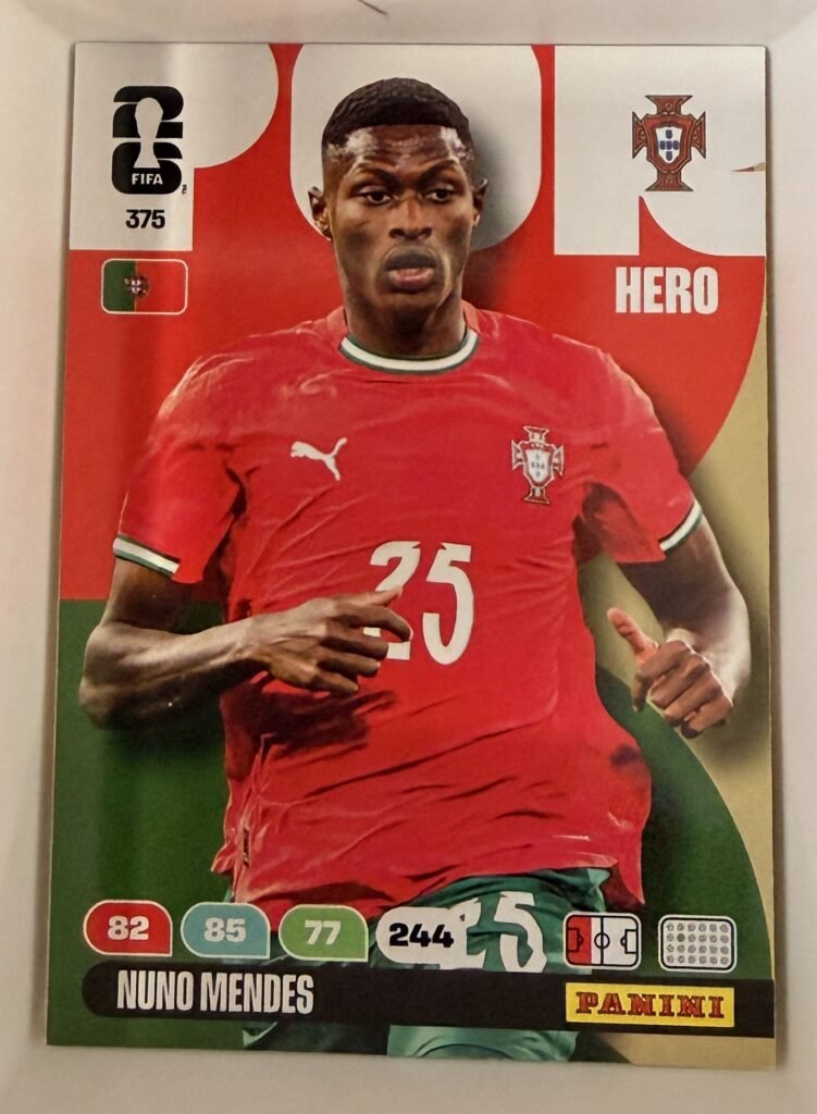 Nuno Mendes HERO #375 – Panini Adrenalyn XL FIFA World Cup 2026