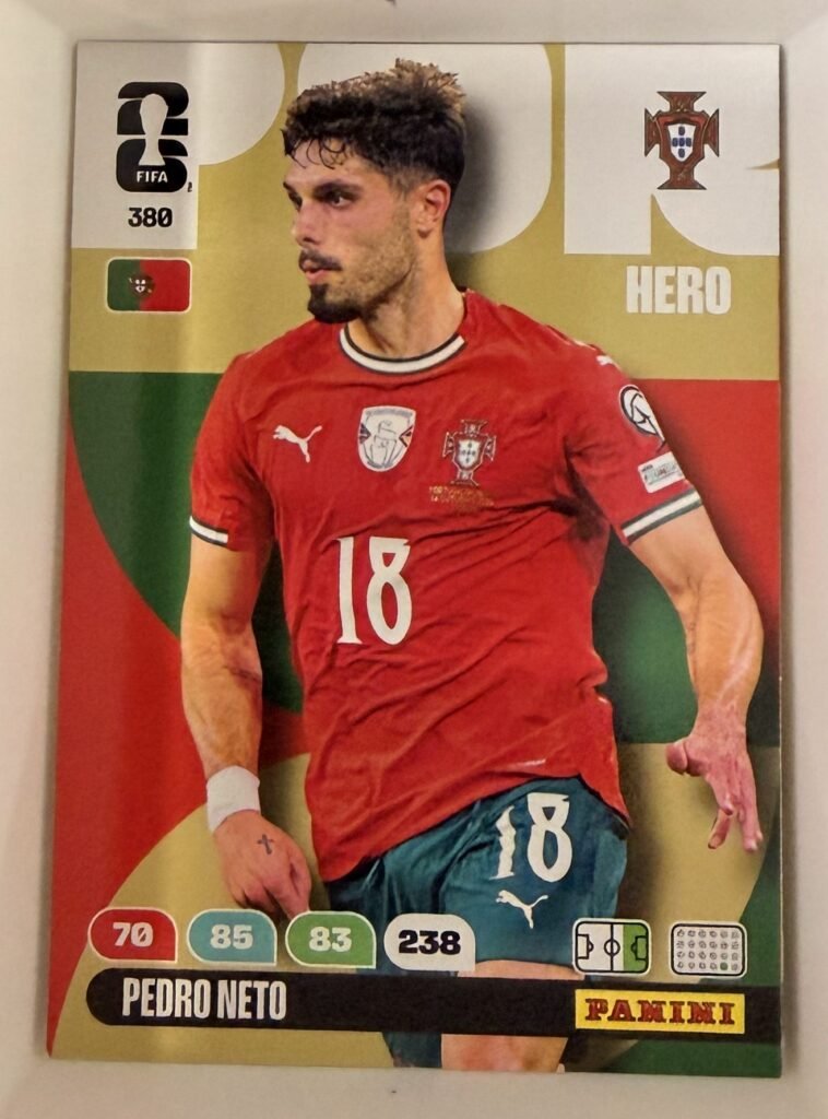 Pedro Neto HERO #380 – Panini Adrenalyn XL FIFA World Cup 2026