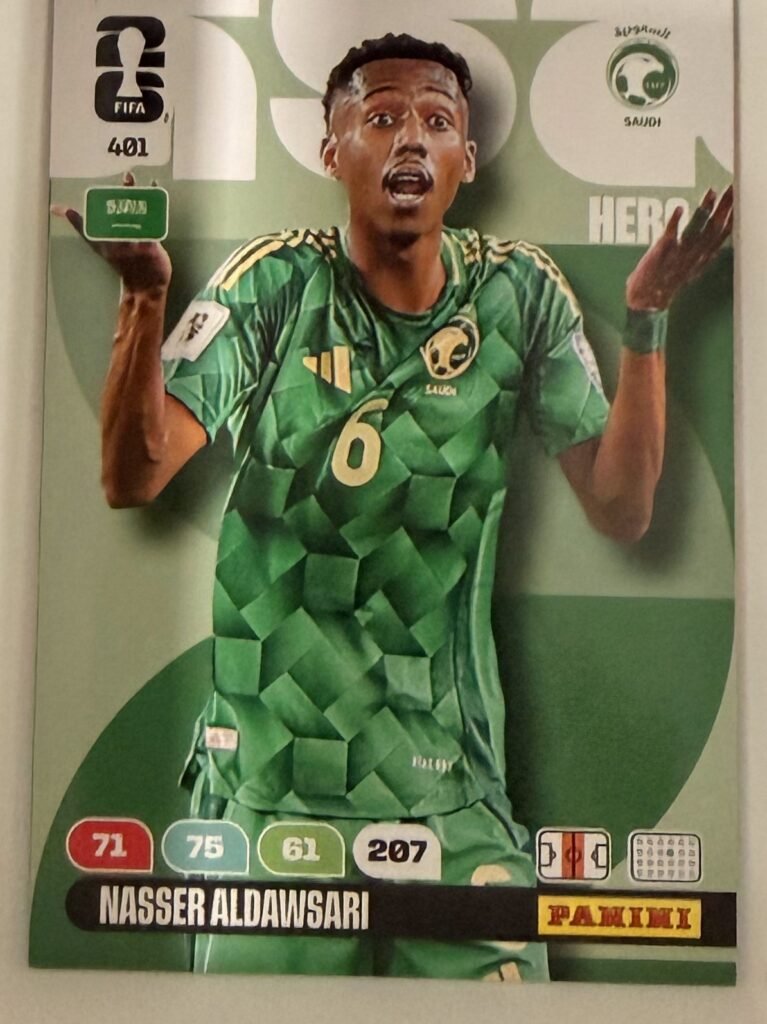 Nasser Aldawsari HERO #401 – Panini Adrenalyn XL FIFA World Cup 2026