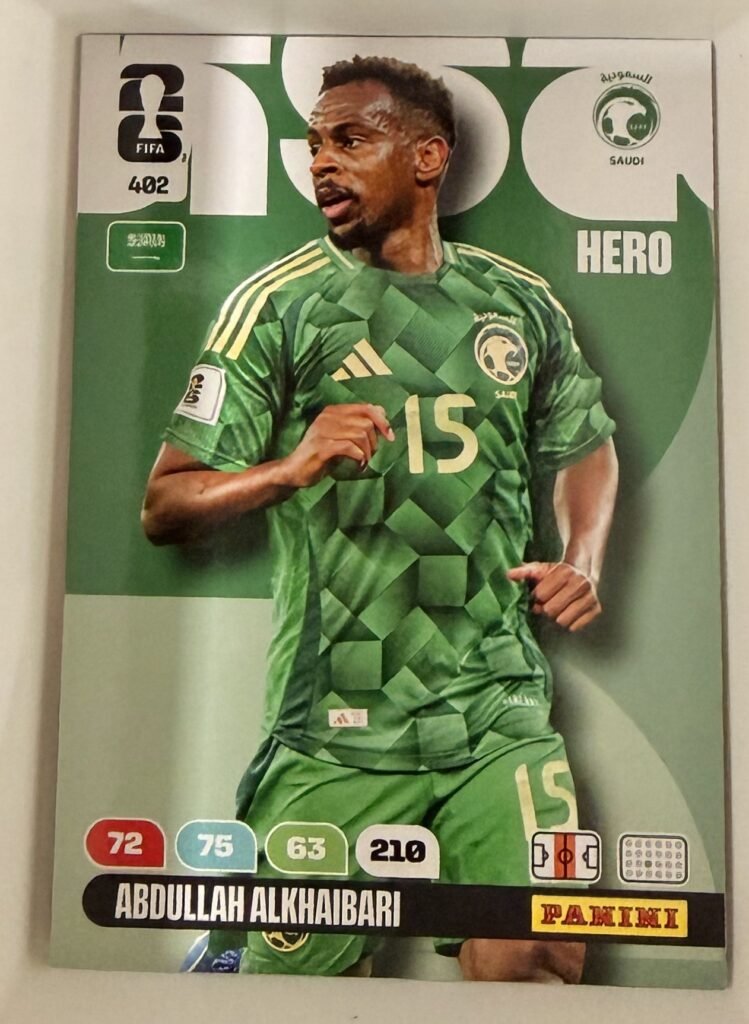 Abdullah Alkhaibari HERO #402 – Panini Adrenalyn XL FIFA World Cup 2026