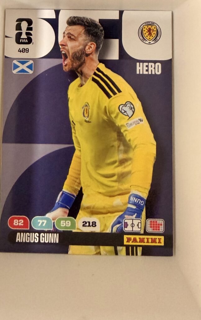 Angus Gunn HERO #409 – Panini Adrenalyn XL FIFA World Cup 2026