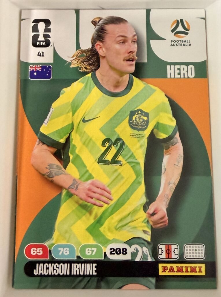 Jackson Irvine HERO #41 – Panini Adrenalyn XL FIFA World Cup 2026