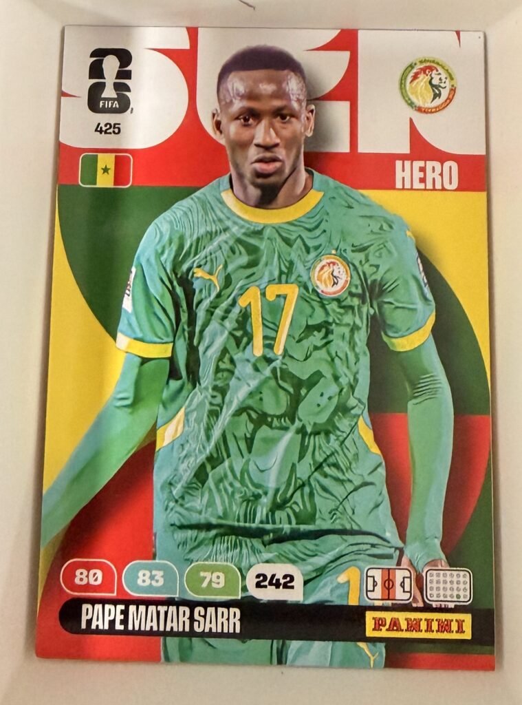 Pape Matar Sarr HERO #425 – Panini Adrenalyn XL FIFA World Cup 2026