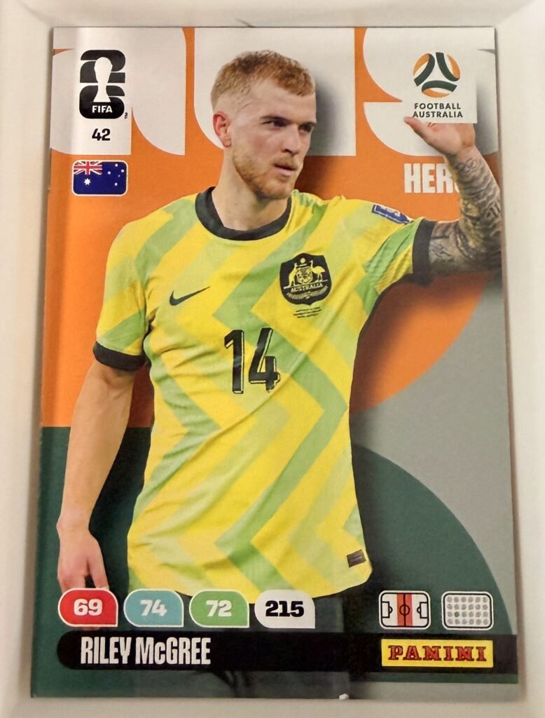 Riley McGree HERO #42 – Panini Adrenalyn XL FIFA World Cup 2026