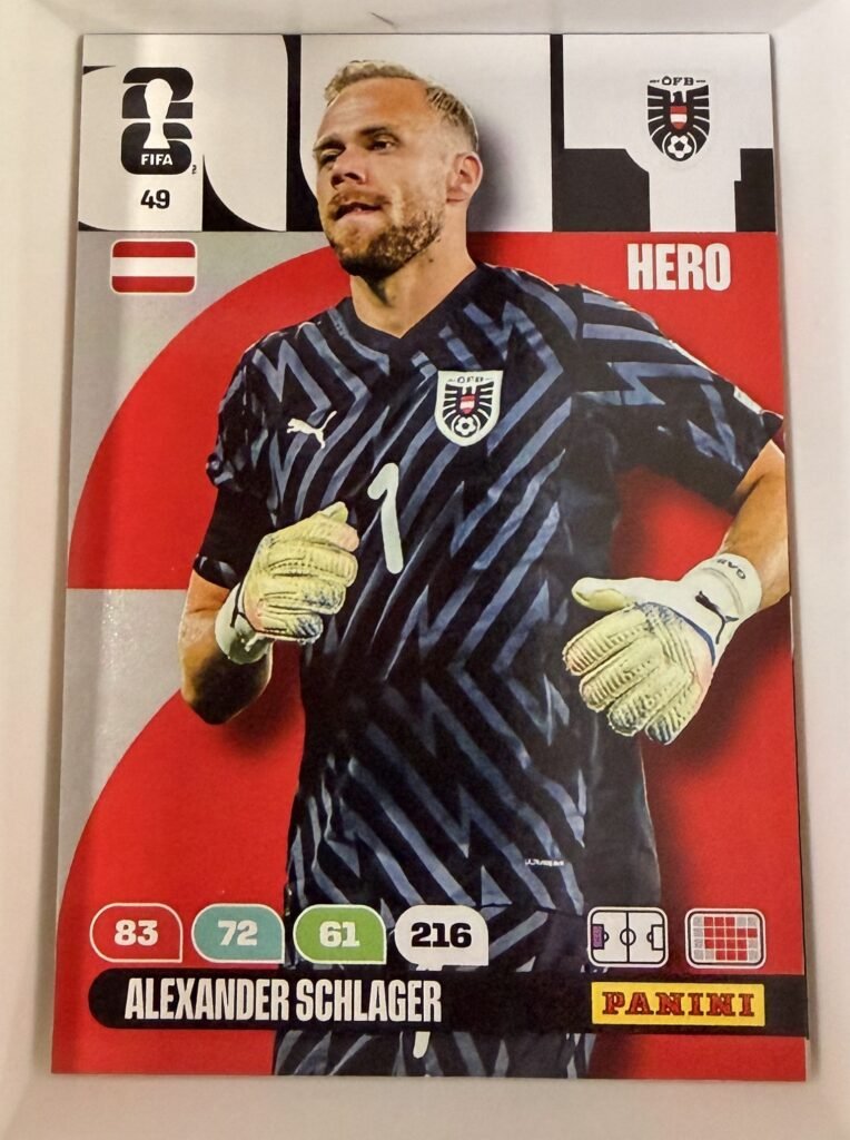 Alexander Schlager HERO #49 – Panini Adrenalyn XL FIFA World Cup 2026