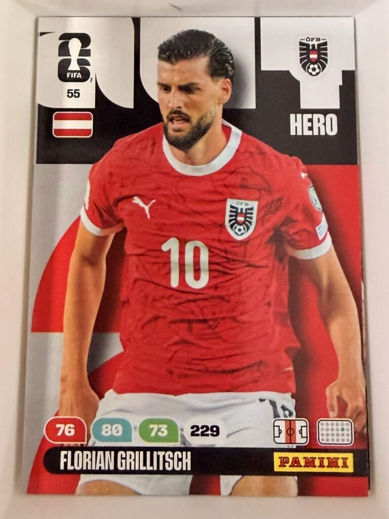 Florian Grillitsch HERO #55 – Panini Adrenalyn XL FIFA World Cup 2026