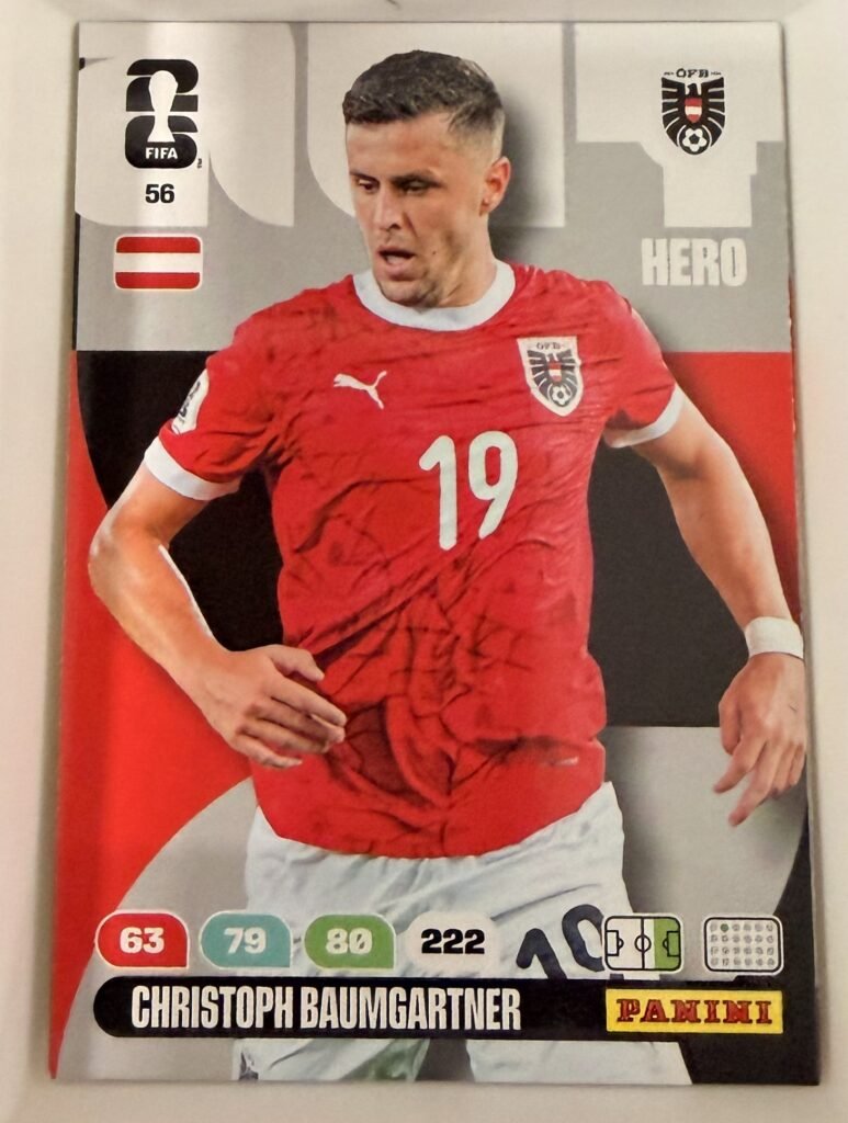 Christoph Baumgartner HERO #56 – Panini Adrenalyn XL FIFA World Cup 2026