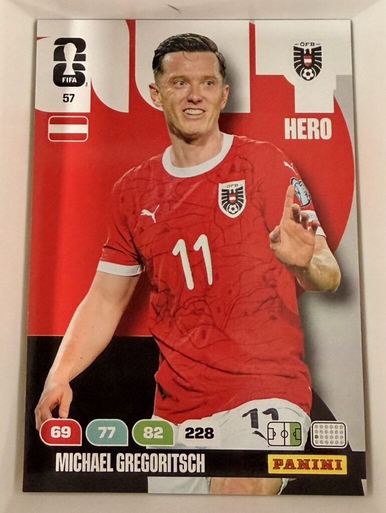 Michael Gregoritsch HERO #57 – Panini Adrenalyn XL FIFA World Cup 2026