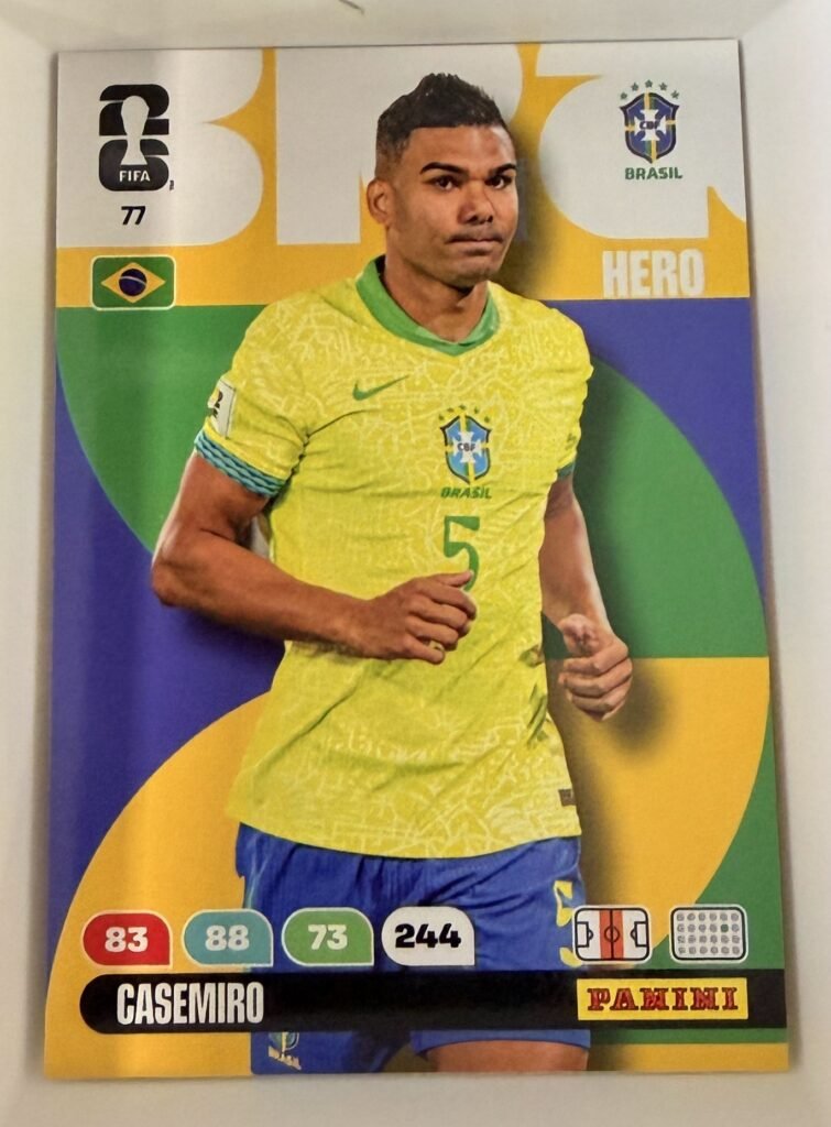Casemiro HERO #77 – Panini Adrenalyn XL FIFA World Cup 2026