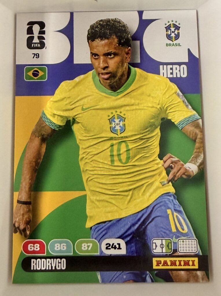 Rodrygo HERO #79 – Panini Adrenalyn XL FIFA World Cup 2026