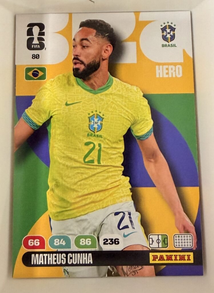 Matheus Cunha HERO #80 – Panini Adrenalyn XL FIFA World Cup 2026