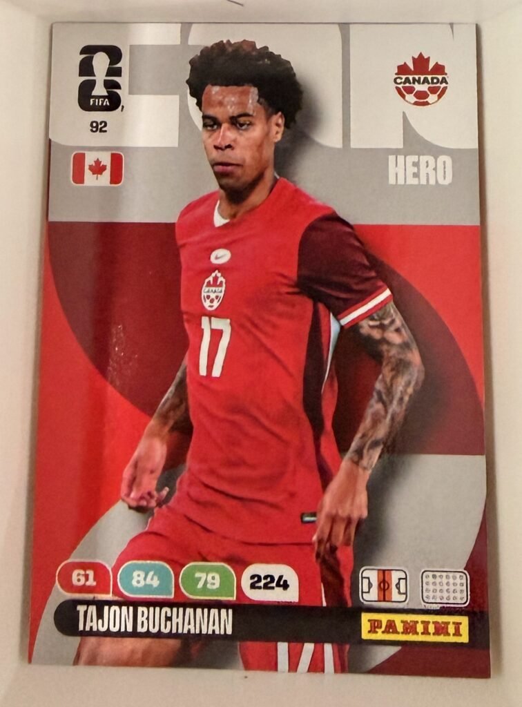 Tajon Buchanan HERO #92 – Panini Adrenalyn XL FIFA World Cup 2026